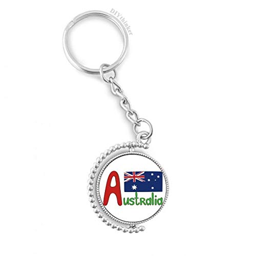 Drapeau National Australie en porte-clés rotatif pour personnaliser vos accessoires de voyage