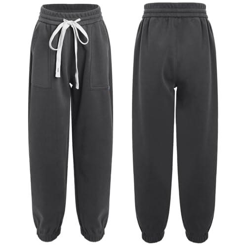 Boys' Active Jogger Sweatpants Running Hiking Pants with Pockets Athletic Workout