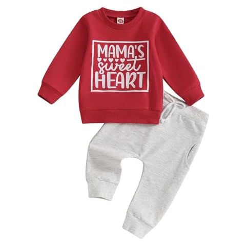 Bufarromio Toddler Heart Print Outfit Set Cover