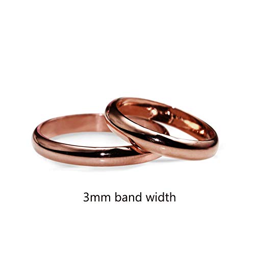 Ivy & Bauble 99% Uncoated Solid Copper Ring Band For Men & Women | Made In Usa | 3Mm | Size 8 #TOP1