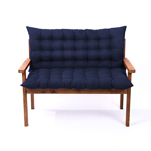 Coussin pour banc de jardin haut de gamme 140 cm d'épaisseur avec dossier ergonomique