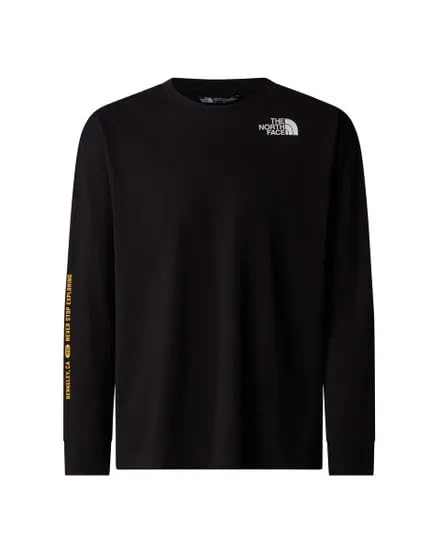 T-shirt Long TNF Varsity Graphic de Style Skateur pour les Sorties Urbaines