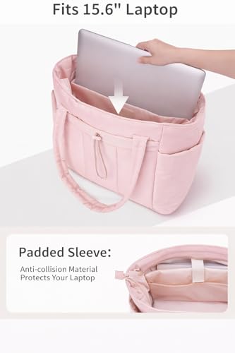 Image of Large Tote Bag for Women | Multi-Pocket Travel Shoulder Bag with Tumbler Pocket | Work, Office, College, Travel & Daily Use Handbag