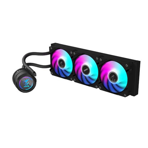 Image of GIGABYTE Aorus Waterforce II 360 AIO Liquid CPU Cooler - 3 x 120 mm ARGB Fan, Slide-in Locking Mechanism, Daisy-Chain, Compatible with Intel LGA 1851 and AMD AM5