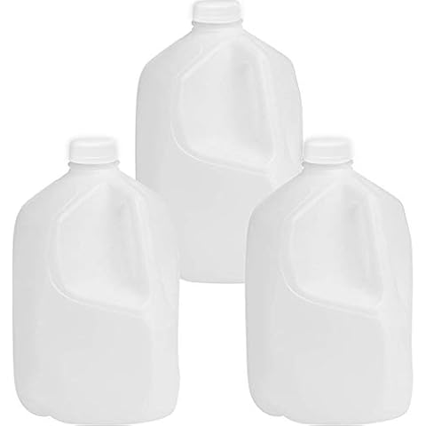 Leere Gallonen-Krüge mit Kappen, 3 Stück 3,5 l Milchkännchen aus Kunststoff und Deckel Cover