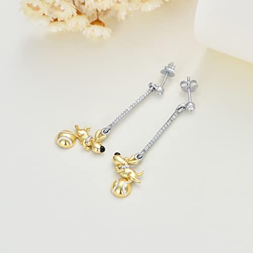 VONALA Sterling Silver Cat/ Dog / Dolphin / Butterfly / Peacock / Giraffe Leverback earrings for Women Animal Dangle Drop Earrings for Teens Girls Daughter Mom Birthday