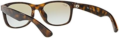 Ray-Ban RB2132F New Wayfarer Asian Fit Sunglasses, Havana/Gold