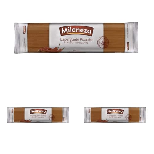 Milaneza Spaghetti, Picante, 500 G (Paquete de 3)