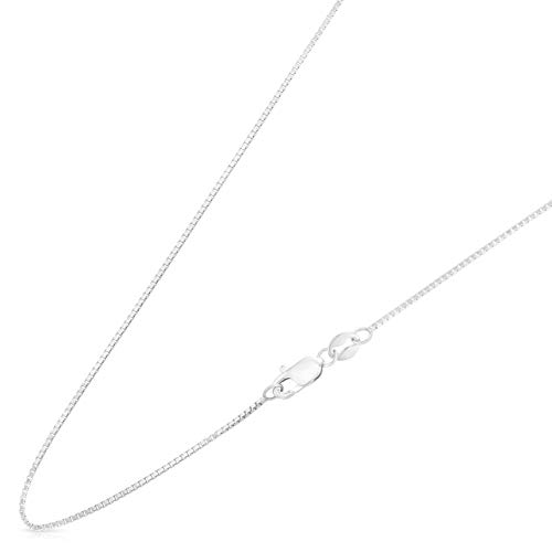 Ioka - REAL Solid 14K Gold 0.8mm Box Chain Necklace For Women with Lobster Clasp2