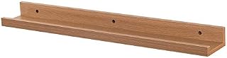 Harbour Housewares 1x Brown 57cm Floating Picture Ledge Wall Shelf Gallery Bookshelf Storage Shelves Set Easy To Install Office, Bedroom, Living Room, Storage Mounted Shelves