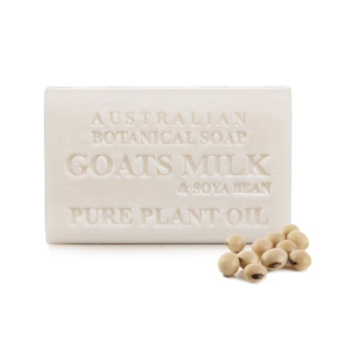 Image of Australian Botanical Soap Goat Milk Soap Bar, Shea Butter, 6.6 oz, 1 Pack | Soya Bean Oil, Triple-Milled in Australia for Gentle Hydration and Daily Body Cleansing, Suitable for Sensitive Skin
