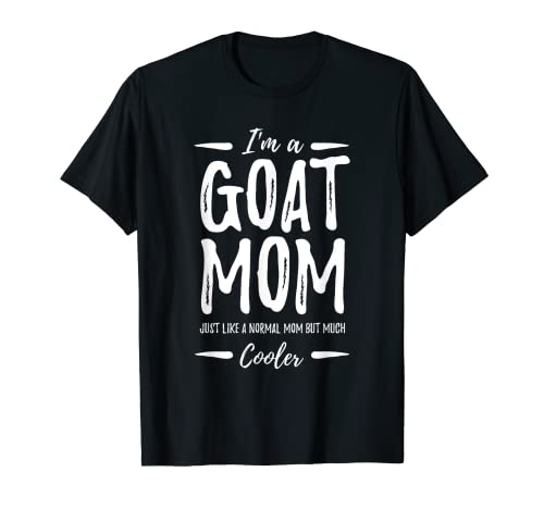 Cool Goat Mom Funny Goat Lover ideia de presente t-shirt, Preto, S