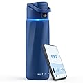 WATERH Smart Water Bottle with Reminder to Drink Water, 24oz BPA-Free Stainless Steel Vacuum Insulated Water Bottle, Wide Mouth Water Tracker Bottle with APP, Ideal for Gift - Blue