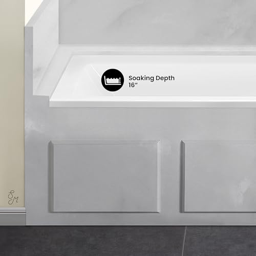 Image of Swiss Madison Voltaire 60 inch x 32 inch Right-Hand Drain Alcove Bathtub