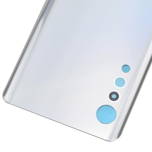 Double Sure Silver Glass Back Cover Replacement for LG Velvet Velvet 5G Velvet 5G UW Pre-Cut Adhesive and Tool Kit