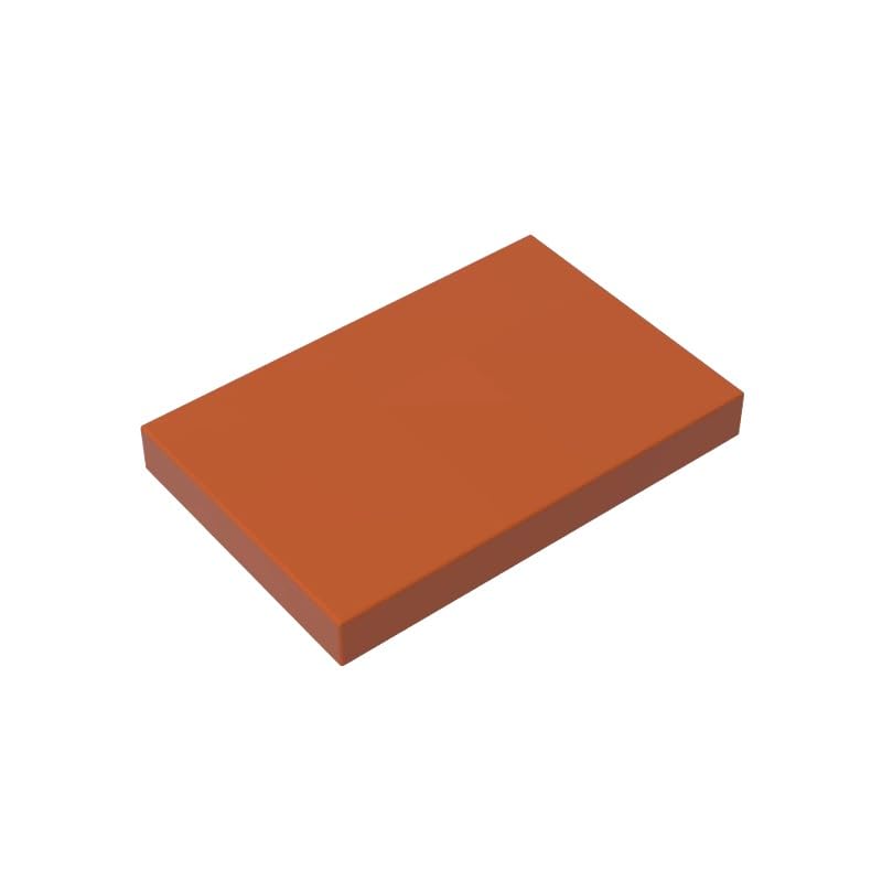 XYEIUGO GDS-1039 26603 Foundation Plate Tile 2x3, Dark Orange, 50 PCS