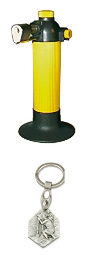 Preisvergleich Produktbild Sintr Microtorch, Gasbrenner, Lötbrenner, Bunsenbrenner (902988202028) mit Anhänger Hlg. Christophorus