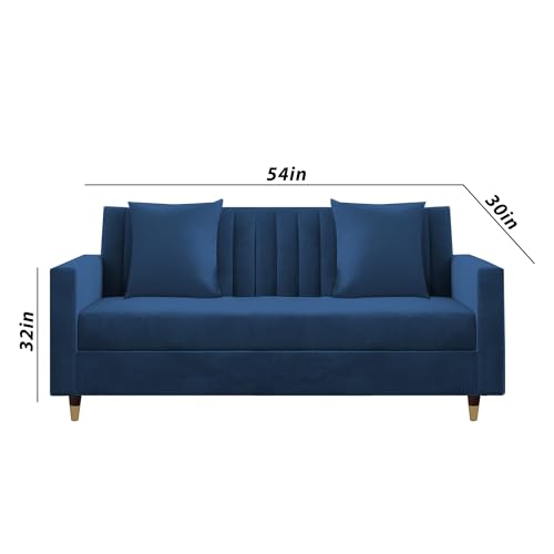Image of Casaliving Garcia 3+2+1 Seater Sofa Set for Living Room (Blue Colour) Premium Fabric Sofa