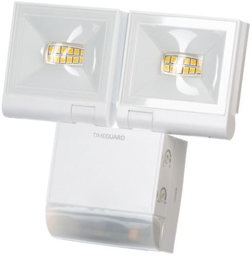Image of CEW COLCHESTER ELECTRICAL WHOLESALE LTD LED200PIRWHE 2 x 10Watt LED Motion Sensor Security PIR Twin Floodlight White