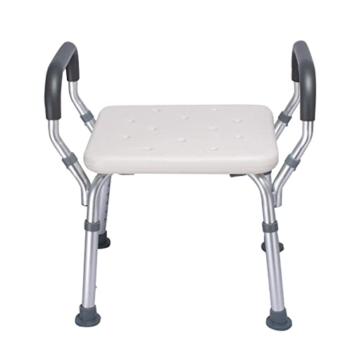 Chaise de douche pour baignoire réglable et tabouret compact blanc