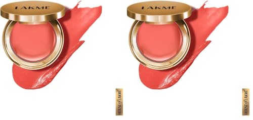 Image of Lakme 9 to 5 Powerplay Velvet Creme Blush - Soft Coral 9gm (Pack of 2)