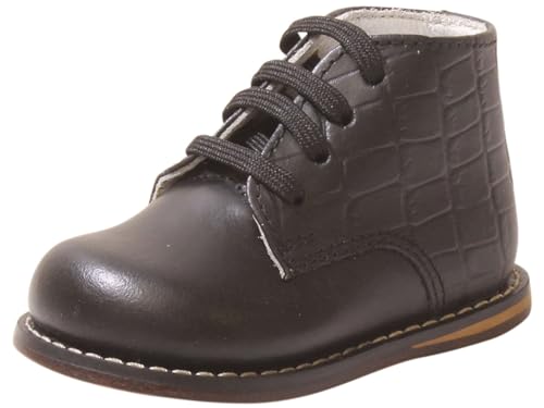 Josmo Infant Kids Boy's-Girl's First Walker Oxfords Black Crocodile Sz: 3 - Main Image