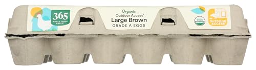 Image of 365 by Whole Foods Market, Organic, Outdoor Access, Large Brown Grade A Eggs, 18 Count