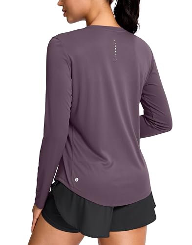 SANTINY Lightweight Long Sleeve Workout Tops for Women Breathable Yoga