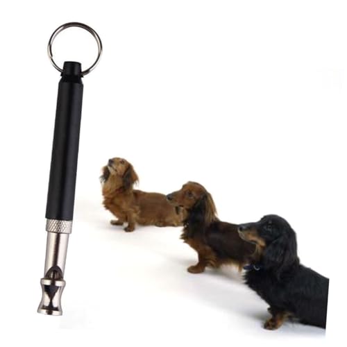 Parliky Dog Whistle Training Barking 2 Frequencies Whistle Strap Non-Corrosive Nickel-Plated Brass Pet Training