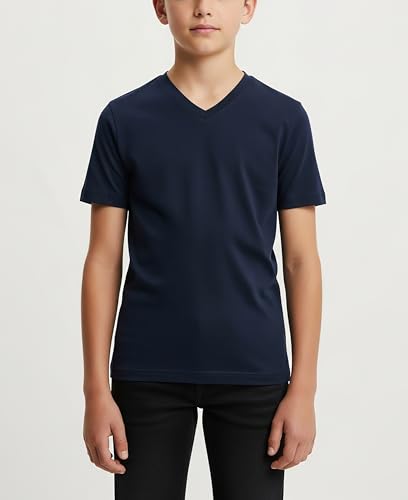 Andrew Scott Youth Athletic T-Shirts | Dry-Fit Moisture Wicking Short Sleeve V Neck Tees | Boys Girls | Multi Packs3