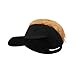 Spiked Wig Sun Visor Novelty Hat Peaked Baseball Cap Golf Hat with Fake Hairs for Women Men Black Brown