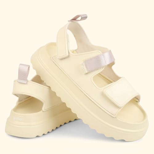 Image of YOHO Wanderz Sandals for Women & Girls | Chunky Ripple Sole with Adjustable Straps | Waterproof Monsoon Footwear | 003