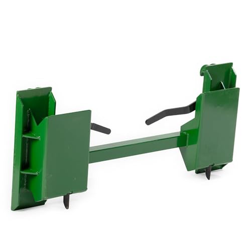 Titan Attachments Quick Tach Adapter Fits Hook and Pin to Convert Universal Skid Steer Style Mount Green Finish 12x22 Adapter Hook and Pin Mount Plates 3500 LB Capacity No Welding