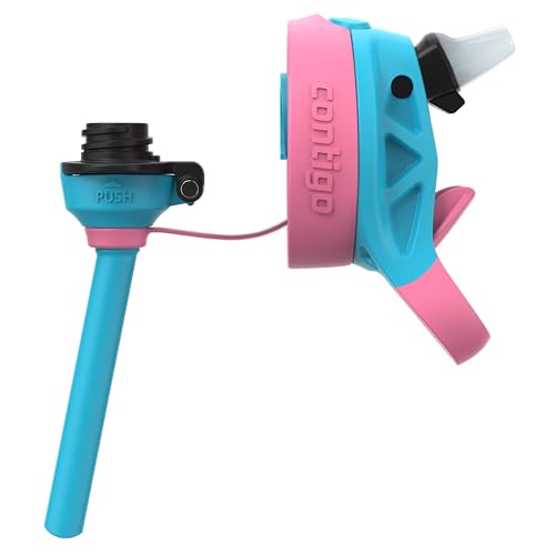 Image of Contigo Kid's 14 oz. AutoSpout Straw Water Bottle - Blue Raspberry /Azalea
