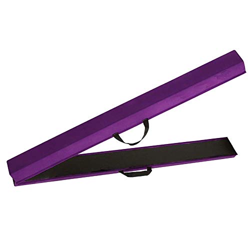 Alondy Gymnastique Poutre d'équilibre Pliante Poutre d'équilibre Balance Équipement de Fitness pour Enfants Formation Exercice de Gymnastique (270 cm, Violet)
