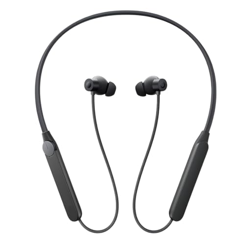 Image of Compatible for Nothing Smartphones Wireless Bluetooth (Gray) Neckband Earphones with Active Noise Cancellation, 13.6mm Deep Bass Driver, Up to 37 Hours Playback, HD Mic