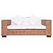 Generisch 2-Sitzer Gartensofa Natürliches Rattan,Möbel,Gartenmöbel,Ga...