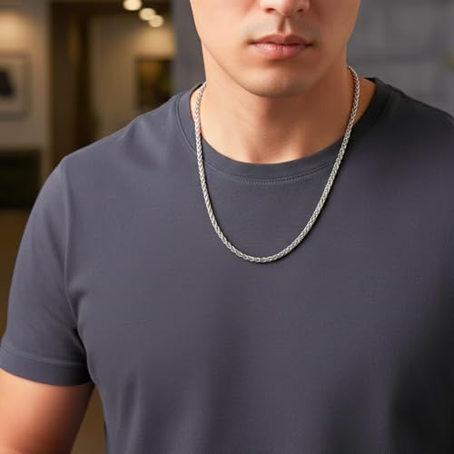 Image of THE MEN THING SPIGA CHAIN- 5mm Chain Stainless Steel 21.5inch for Men & Boys