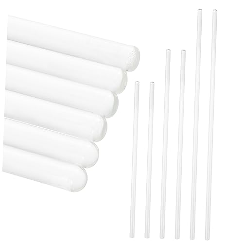 OUNONA 6pcs Stirring Sticks Glass Stir Rod with Both Ends Round Science Stir Rod Glass Stir Sticks for Labs
