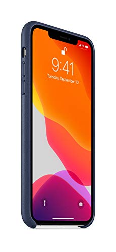 Image of Apple iPhone 11 Pro Max Leather Case - Midnight Blue