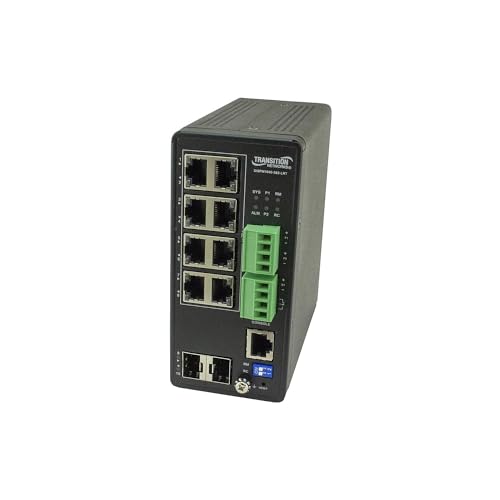 Image of Transition Networks SISPM1040-582-LRT 1000B-TPOE Plus 2 100-1000BASE-X SFP Managed Hardened Gigabit Ethernet PoE Plus Switch
