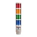 MT4B4AL-RYGB, Stack Tower Light, 45mm Red/Yellow/Green/Blue Color 4 Stack, Steady, Pole mounting Beige Body, 25