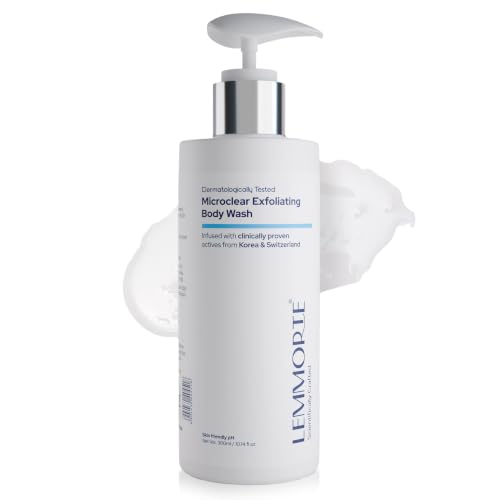 Image of Microclear 2% Salicylic Acid Body Wash for Body Acne, Back Acne, Bumpy & Strawberry Skin - Exfoliating Niacinamide and Tea Tree Cleanser for Oily Skin, Men and Women, 300 ml