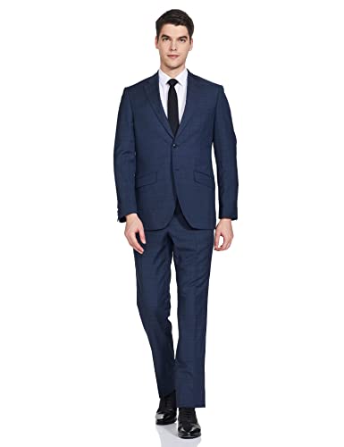 Image of Raymond Wool Men's Full Sleeve Contemporary FIT Fancy Blue Formal Suit