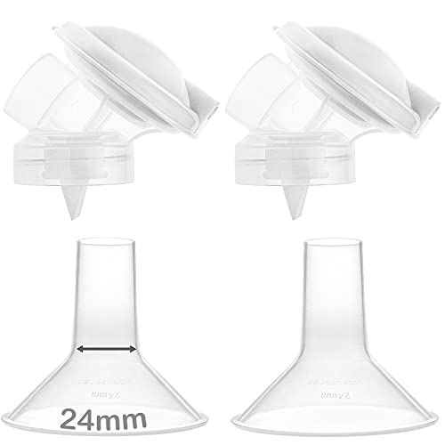 Nenesupply Connector 24mm Flange Compatible with Medela Membrane Pump in Style Freestyle Flex Swing Maxi Breastpump Replace Medela Pumpinstyle Parts Replace Medela Personal Fit Flex Medela Pump Parts