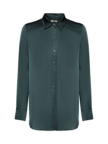 ESPRIT Damen 013EE1F301 Bluse, 376/DARK Teal Green 2, L