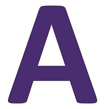Alphabet Letters A- Durable Vinyl Floor Marker by Graphical Warehouse- Wall, Floor, or Mailbox Marker 4" 10 Pack, Purple