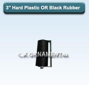 Sliding, Rolling Gate Guide Roller Black UHMW Rollers Rubberized Hard Plastic Sliding Gate Roller Guide with Bracket ( Bracket to Bracket measures 3")