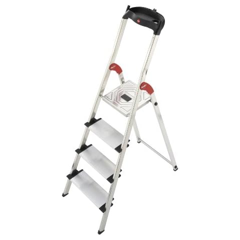 Hailo 8040-401 XXL Step Ladder with Safety Steps Cover