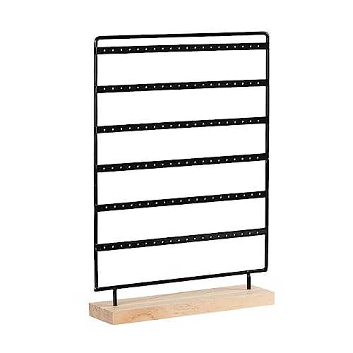 Organisateur de boucles d'oreilles en bois 6 niveaux pour ranger vos bijoux